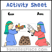 cain and abel activity sheets