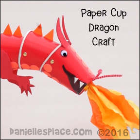 Dragon Paper Cup Pattern