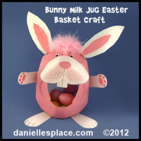 Easter Bunny Milk Jug Easter Basket Craft