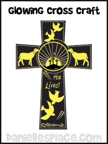 Glowing "He Lives" Easter Cross Craft