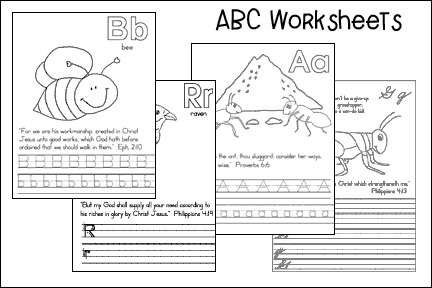 ABC I Believe Lessons Letter Worksheets