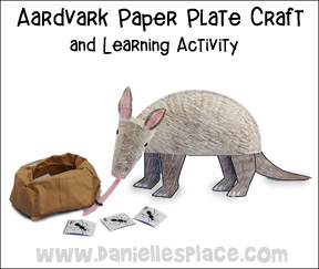 Aardvark Paper Plate Craft