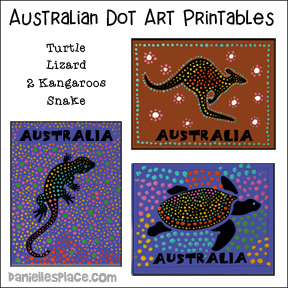 Australian Dot Art Printables