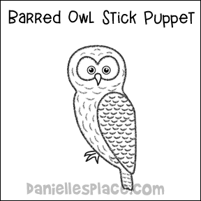 Barred Owl Puppet Sitting