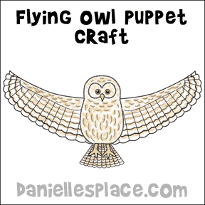 Flying Mommy Owl Stick Puppet