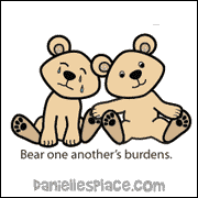 Bear Burdens Coloring Sheet