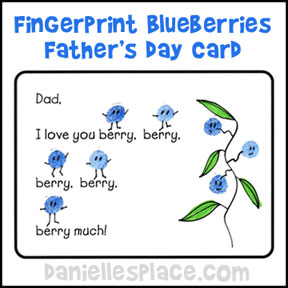 "I Love You Berry Much" Printable Father's Day Card Craft