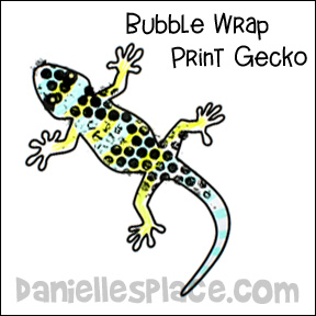 Bubble Wrap Print Gecko