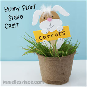 Foam Easter Rabbit Plant Stake Easter Craft