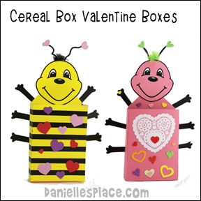 Cereal Box Valentine Card Holder