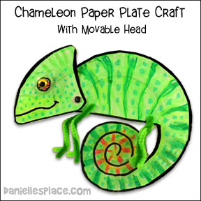 Chameleon Paper Plate Craft
