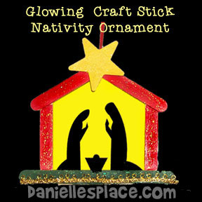 Craft Stick Nativity Scene Ornament Craft