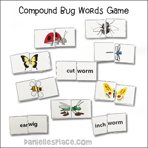 Compound Words Bug Game and Creative Activity