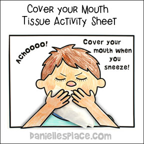cover mouth tissue craft Cover Your Mouth Sheet Arm Patterns
