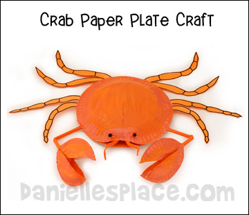 Crab Paper Plate Craft