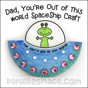 "Dad, You're Out of This World" Paper Plate UFO Craft