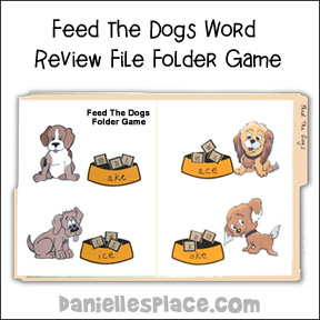 Feed The Dogs Reading Folder Game