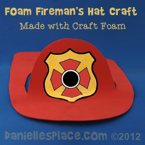 Foam Fireman's Hat Craft