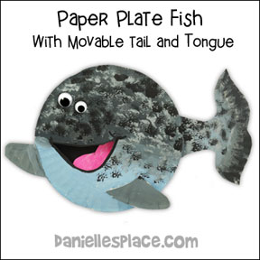 Paper Plate Fish with Movable Tail and Tongue