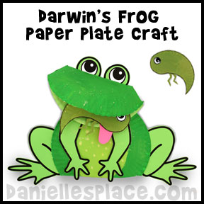 Darwin's Frog Paper Plate Craft