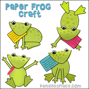 Paper Frog with Note Paper