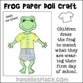 Froggy Goes to School Paper Doll Activity