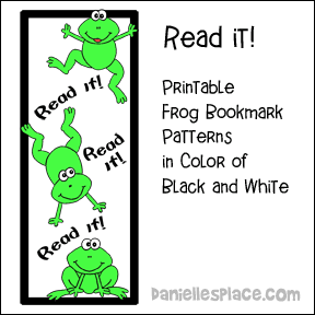 "Read it! Read it! Read it!" Frog Bookmarks