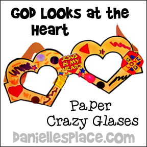 God Looks at the Heart Glasses Craft