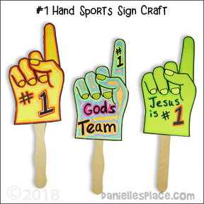Number One Hand Signs Craft - Members Resource Room - Bible Crafts and