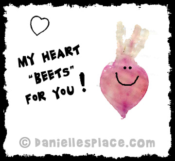 Heart Beet Valentine's Day Card