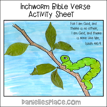 Inchworm Bible Verse Activity Sheet