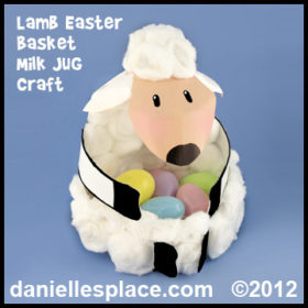 Lamb Easter Basket Milk Jug Craft