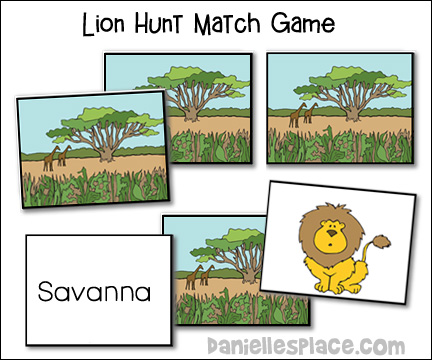 Lion Hunt Vocabulary Match Game