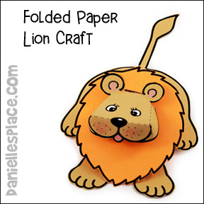 Folded Paper Lion Craft