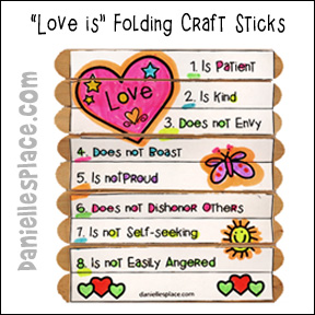 Love Is . . . Folding Craft Stick Craft