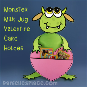 Little Monster Valentine's Day Card Holder Craft