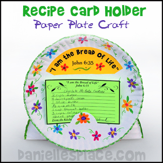 Paper Plate Recipe Card Holder Craft