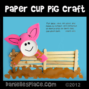 Pig Paper Cup Craft