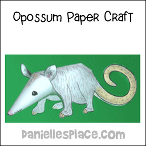 Opossum 3D Paper Craft