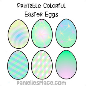 Colorful Easter Egg Printables