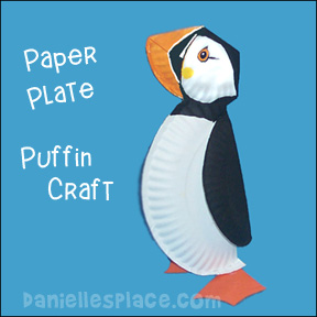 Paper Plate Puffin