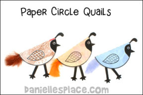 Paper Circle Quail Craft