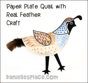 Quail Paper Plate Craft