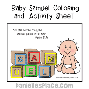 Samuel with Blocks Activity Sheet