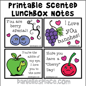 Scented Printable Lunchbox Notes