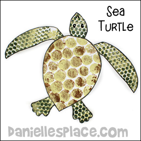 Sea Turtle Bubble Wrap Craft