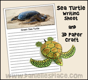 Sea Turtle Writing Sheet