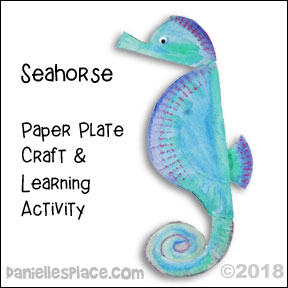 Seahorse Paper Plate Craft