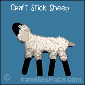 Craft Stick Sheep