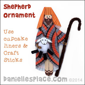 Shepherd Cupcake Liner Craft
